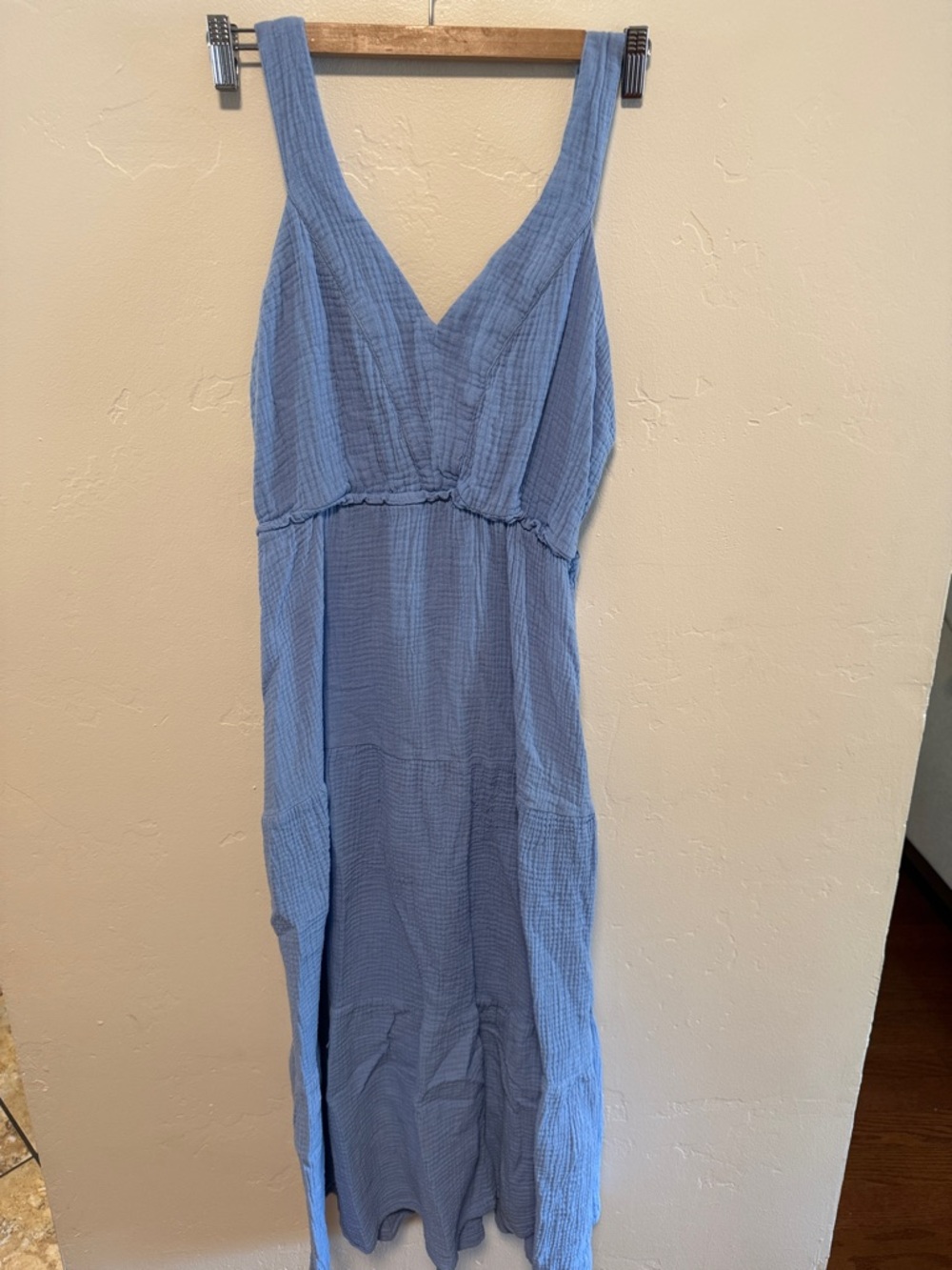 Steve Madden Dusty Blue Textured Midi Dress